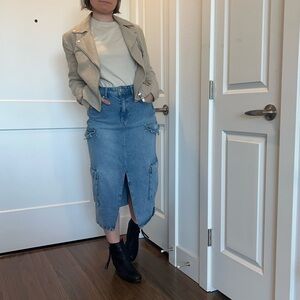 Pilcro by Anthropologie Cargo Midi Skirt